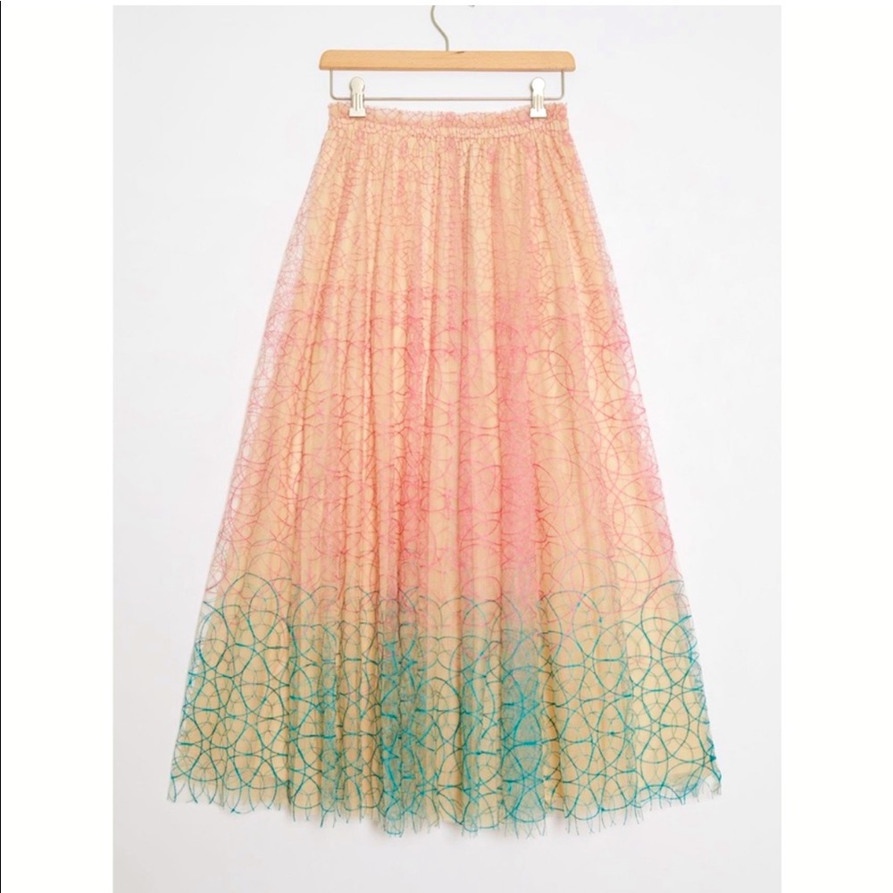 Anthropologie Frederika Tulle Maxi Skirt